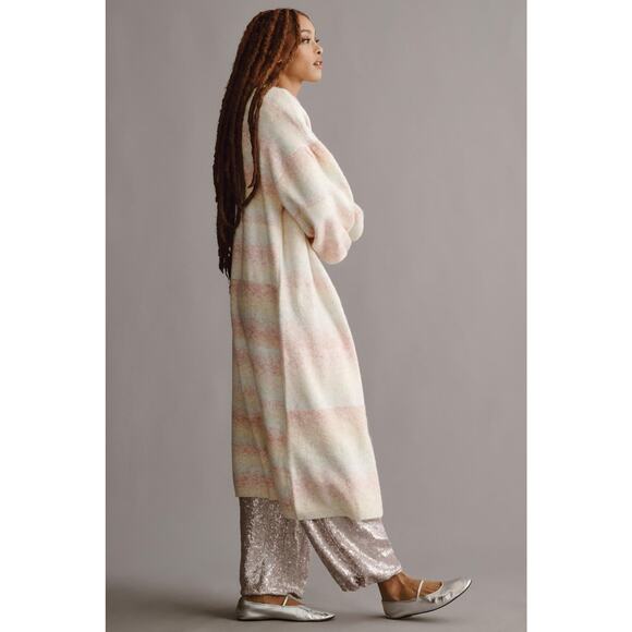 Anthropologie Cozy Ombre Stripe Duster Sweater-New One Size - Picture 4 of 5